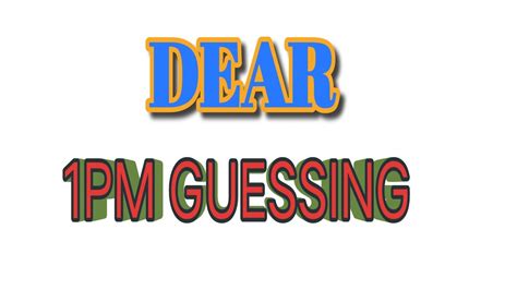 dear guessing number today|Dear 1pm .